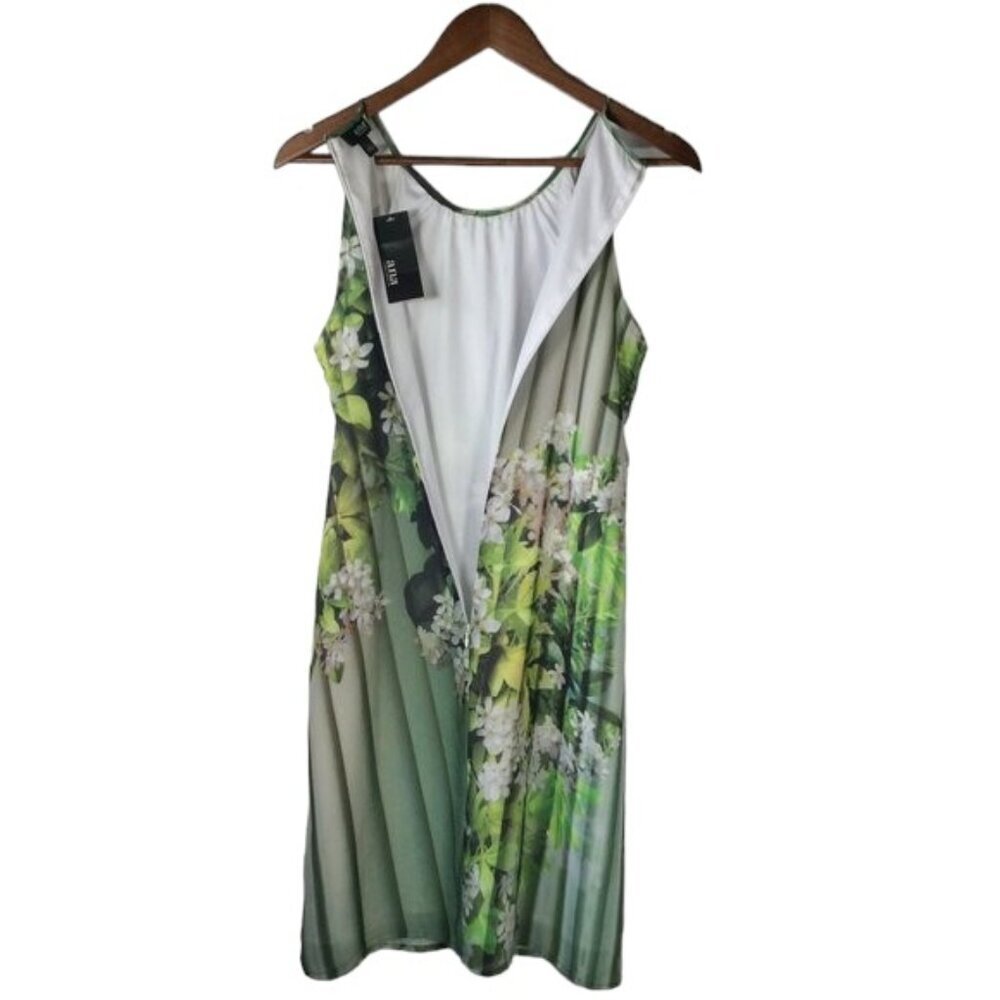 a.n.a (A New Approach) Green Floral Halter Dress Size 4 NWT - Picture 4 of 8